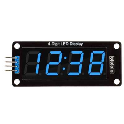  4 Digit Led Display Saat Modül Tm1637 - Mavi
